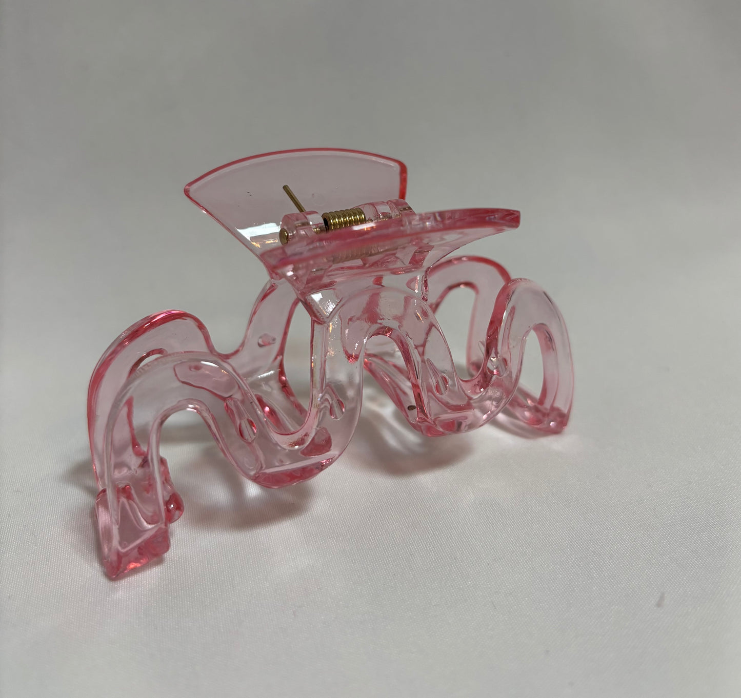clear pink claw clip