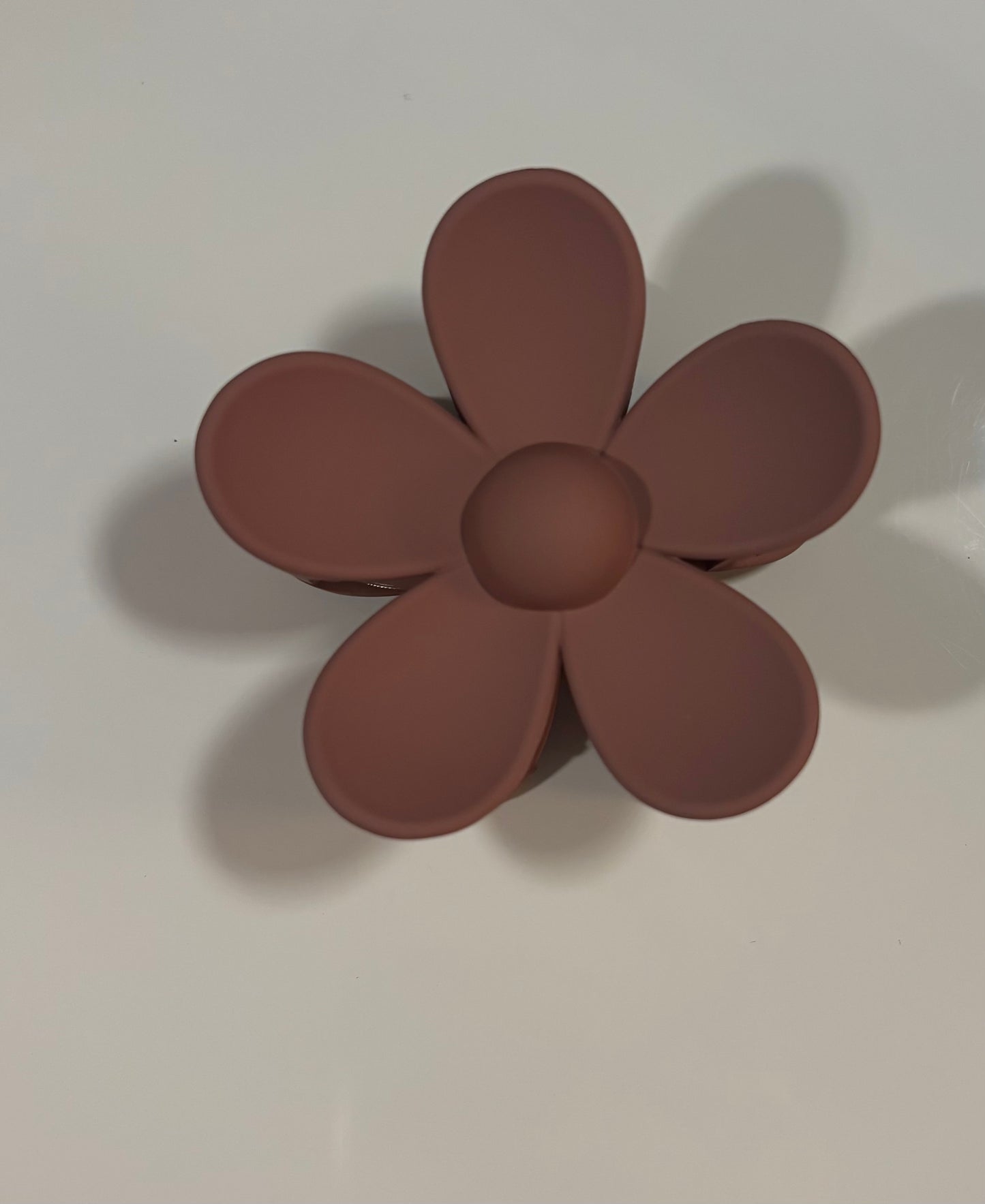 mauve flower claw clip