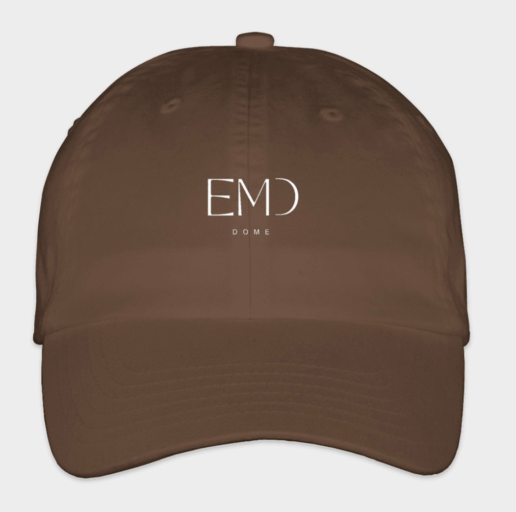 brown emd dome baseball hat