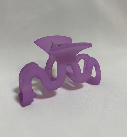 shocking purple claw clip