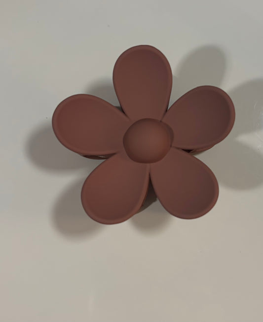 mauve flower claw clip
