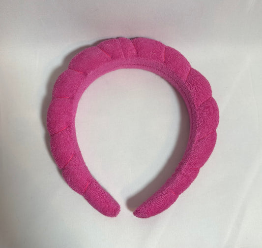 shocking pink skincare headband