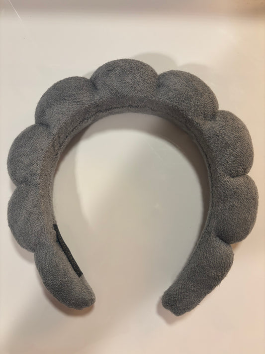 gray skincare headband