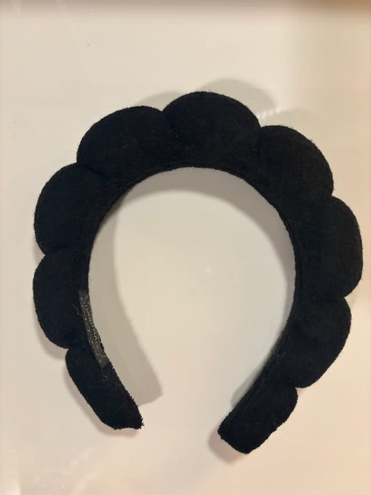 jet black skincare headband